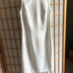 White sheath dress